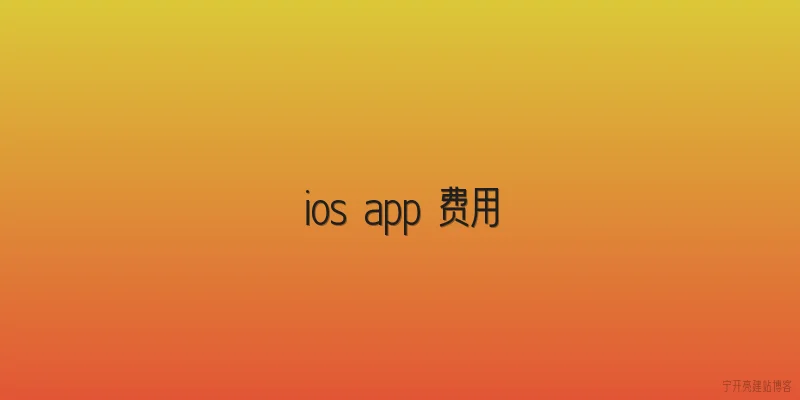 ios app 费用