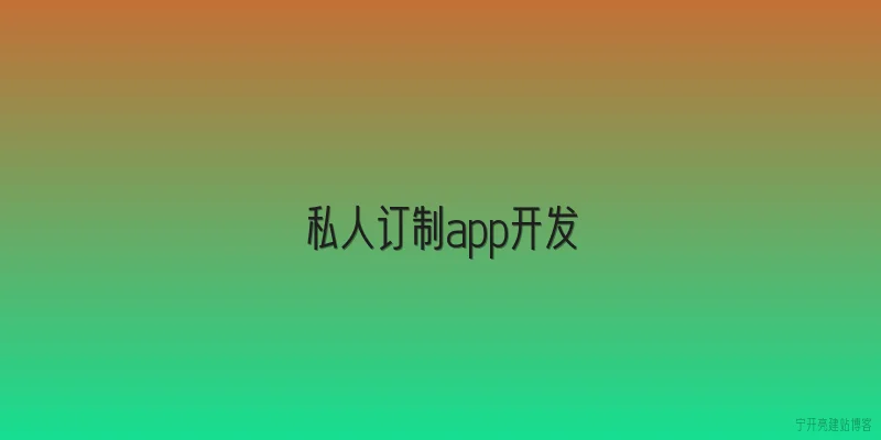 私人订制app开发