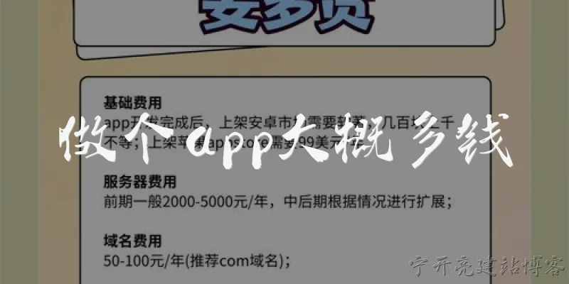 做个app大概多钱