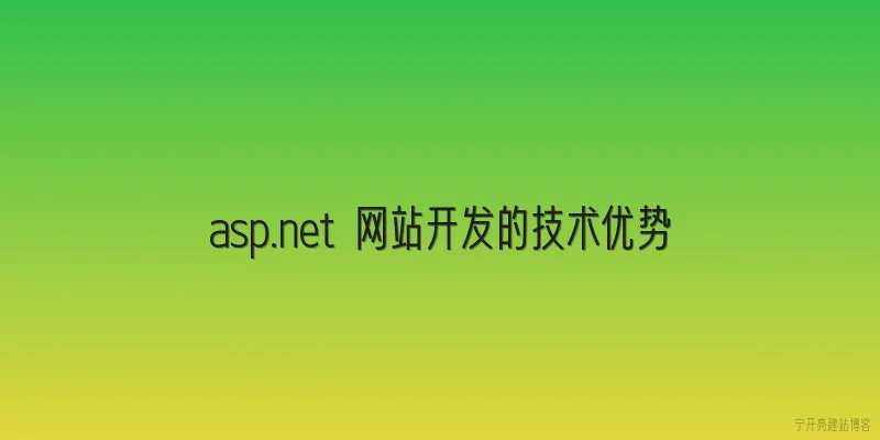 asp.net 网站开发的技术优势