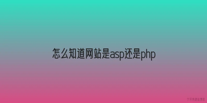 怎么知道网站是asp还是php