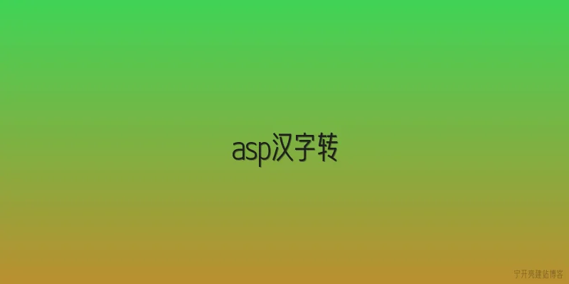asp汉字转