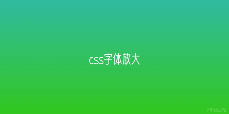 css字体放大