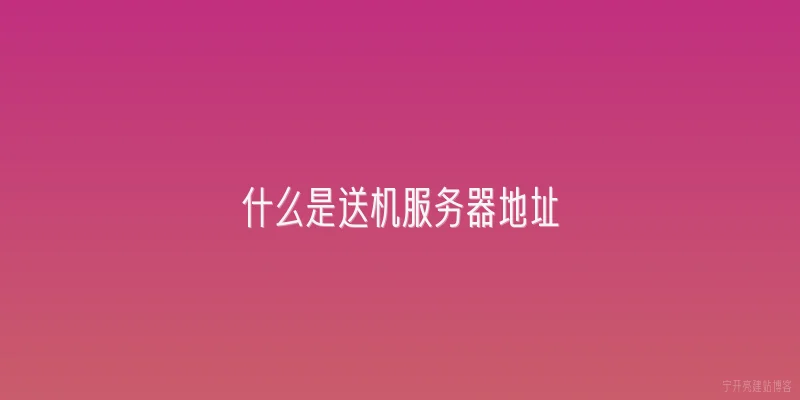 什么是送机服务器地址