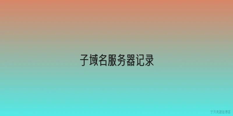 子域名服务器记录