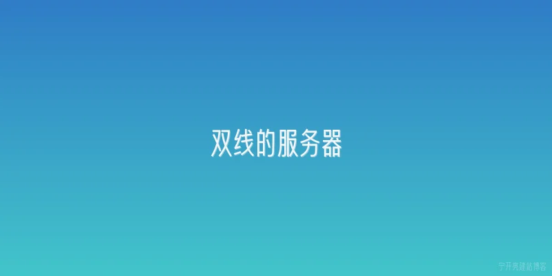 双线的服务器