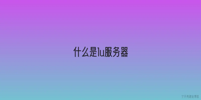 什么是1u服务器