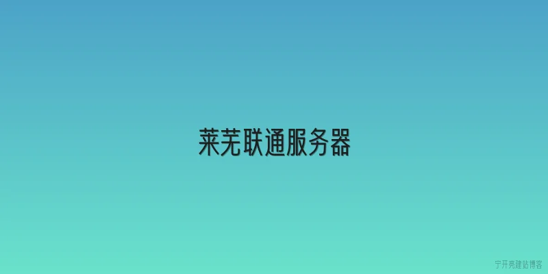 莱芜联通服务器