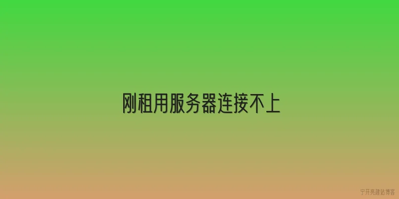 刚租用服务器连接不上