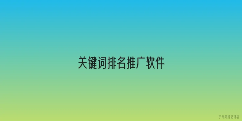 关键词排名推广软件