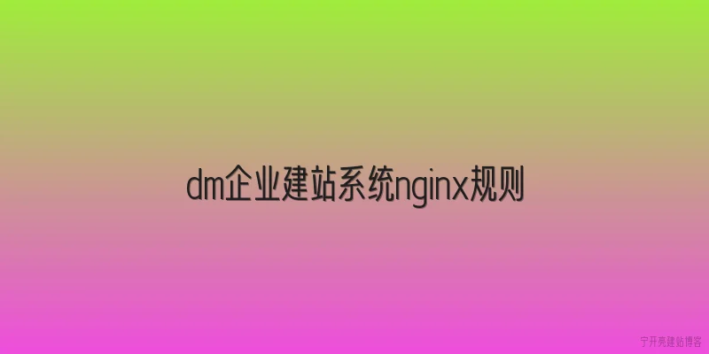dm企业建站系统nginx规则