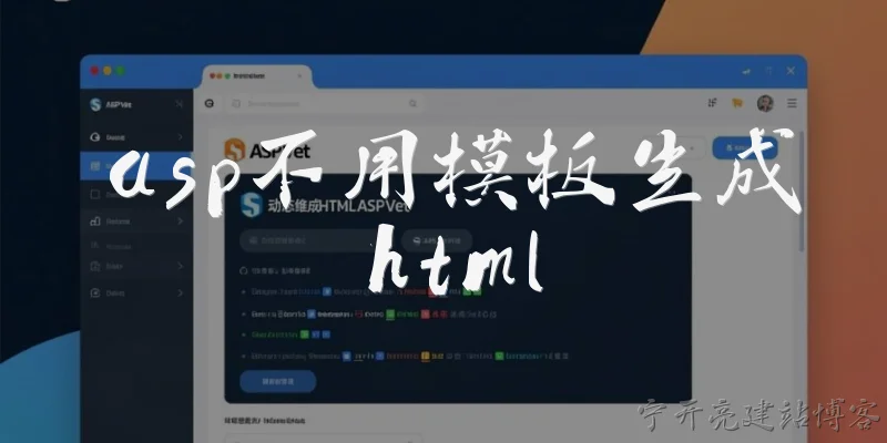ASP generate HTML without templates