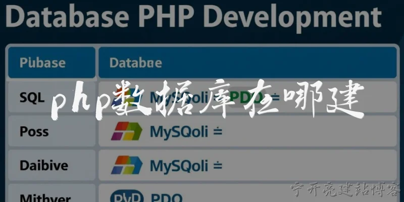 Where to create a PHP database