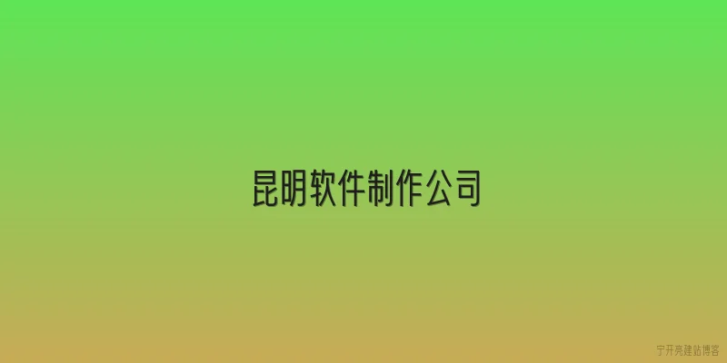 昆明软件制作公司