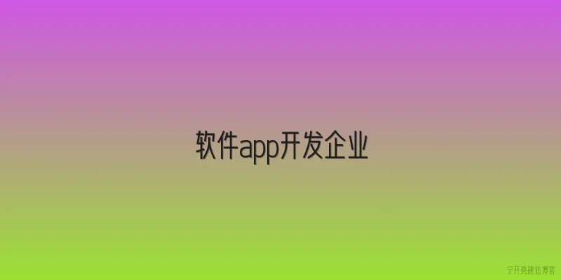 软件app开发企业