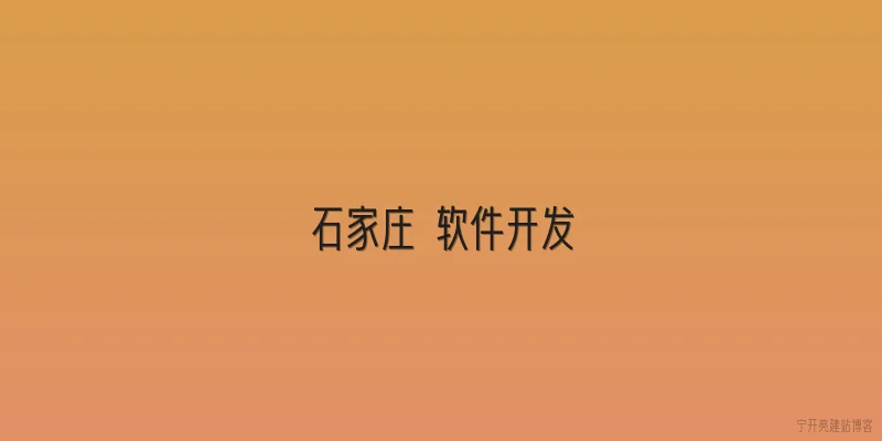 石家庄 软件开发