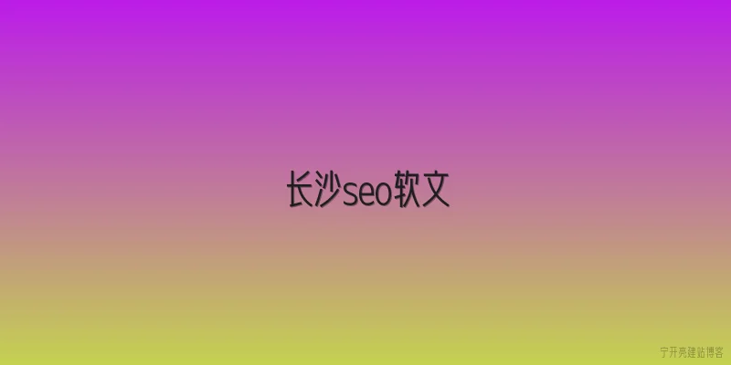 长沙seo软文