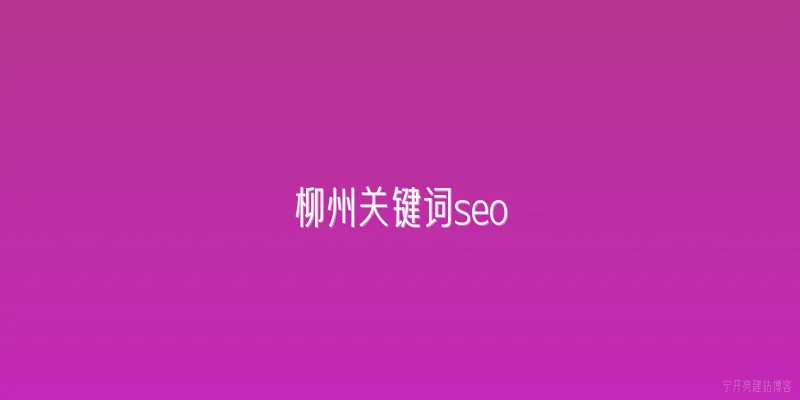 柳州关键词seo