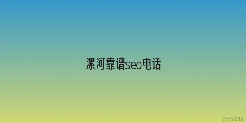 漯河靠谱seo电话