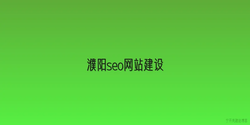 濮阳seo网站建设