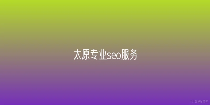 太原专业seo服务