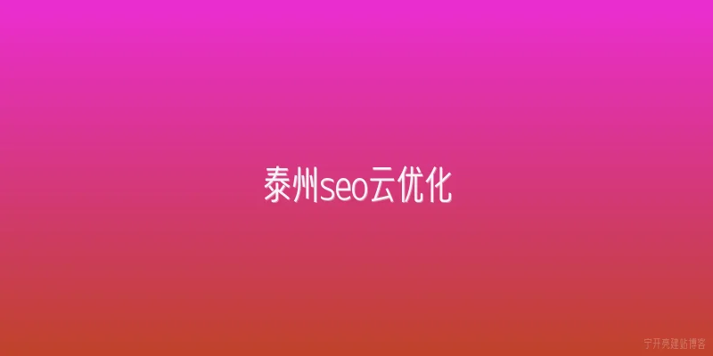 泰州seo云优化
