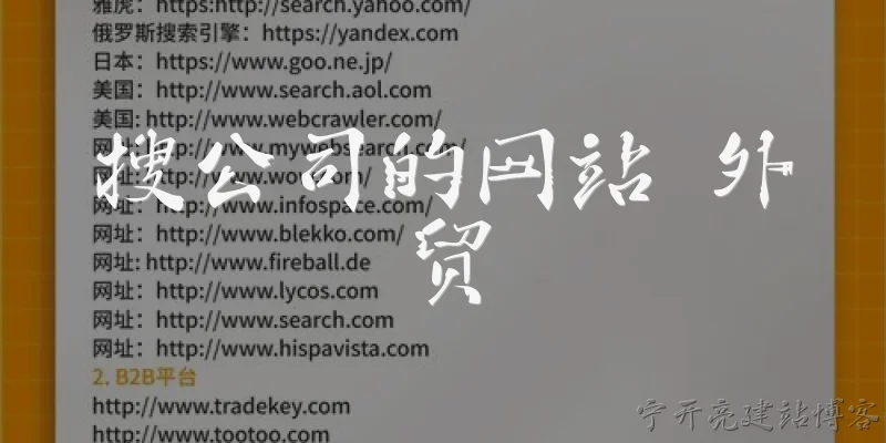 搜公司的网站 外贸