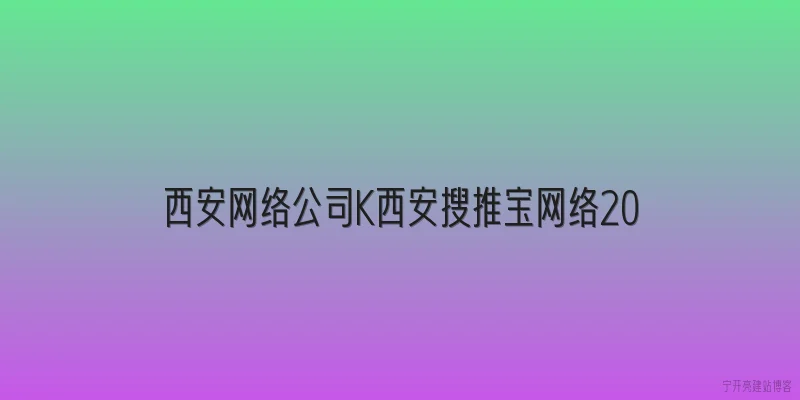 西安网络公司K西安搜推宝网络20