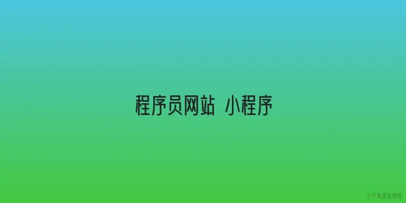 程序员网站 小程序