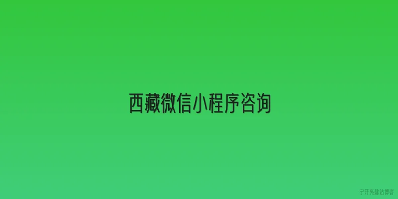 西藏微信小程序咨询