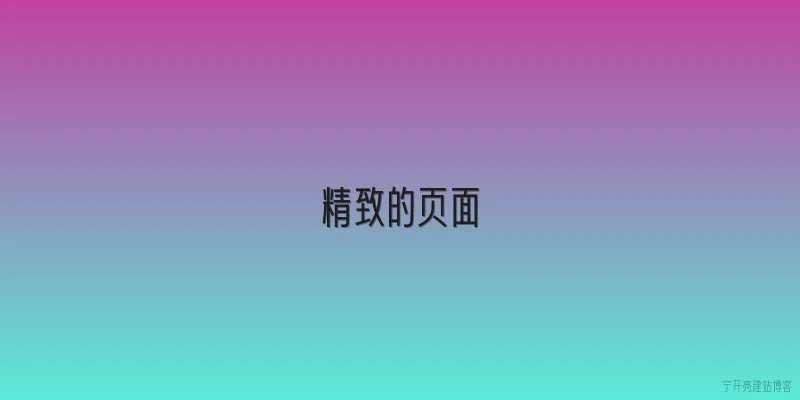 精致的页面