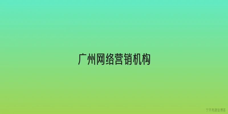广州网络营销机构