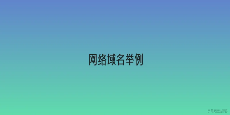 网络域名举例