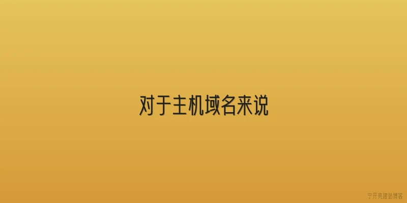 对于主机域名来说