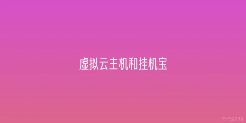 虚拟云主机和挂机宝
