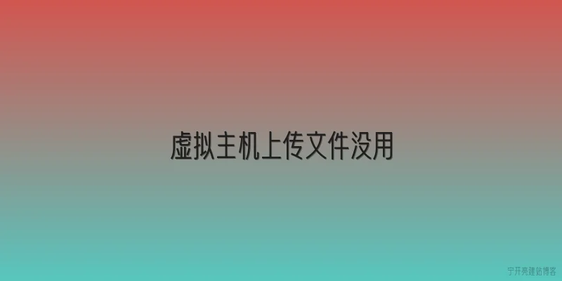 虚拟主机上传文件没用