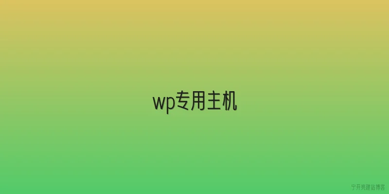 wp专用主机